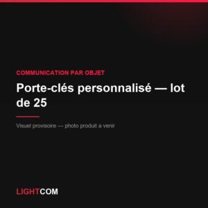 Porte-clés personnalisé — lot de 25
