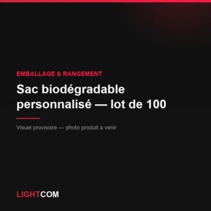 Sac biodégradable personnalisé — lot de 100